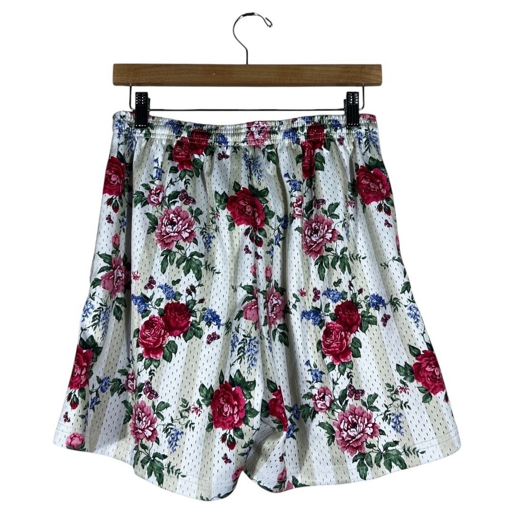 NWT Lost Files SS 2023 Floral Rose Mesh Basketball Shorts Streetwear Size M - Picture 4 of 6